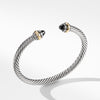 Sterling silver and 14-karat yellow gold ��� Faceted black onyx,  ��� Cable, 5mm wide
