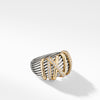 Sterling silver with 18-karat yellow gold ��� Pav? diamonds, .33 total carat weight,  ��� Ring, 15mm