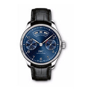 An intricate watch will always deliver sophistication and style - and this timepiece from IWC brings you just that. This Gents watch can truly be an awe-striking piece once you lay eyes upon it. With a Polished bezel, this treasure represents thorough craftsmanship. The Stainless Steel case that encloses this pieces mechanism is also evidence of the quality that comes from this stylish item. The contrasting Blue dial color adds a pronounced sense of luxury. Also important to note is the With ant