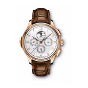 An exquisite watch will always convey sophistication and style - and this timepiece from IWC brings you just that. This Gents watch can truly be an awe-striking piece once you lay eyes upon it. With a Polished bezel, this treasure represents thorough craftsmanship. The 18k Rose Gold case that encloses this pieces mechanism is also evidence of the quality that comes from this stylish item. The contrasting Silver dial color adds a pronounced sense of luxury. Also important to note is the With anti