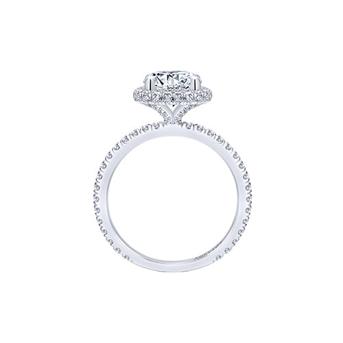 Gabriel & Co 18k White Gold Diamond Engagement Ring - ER12880R6W83JJ