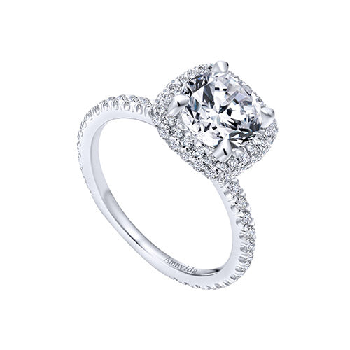 Gabriel & Co 18k White Gold Diamond Engagement Ring - ER12880R6W83JJ