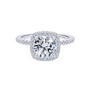 18K White Gold Diamond Engagement Ring