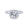 18K White Gold Diamond Engagement Ring