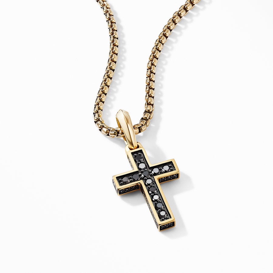 Stainless Steel Polished Black Rhodium Black Diamond Cross Necklace; 24  inch; for Adults and Teens; for Women and Men - Walmart.com