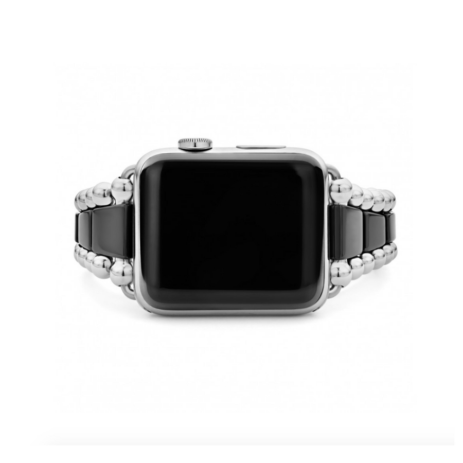 Lagos Smart Caviar Black Ceramic Watch Bracelet, 42/44mm- 12-90010-CB8