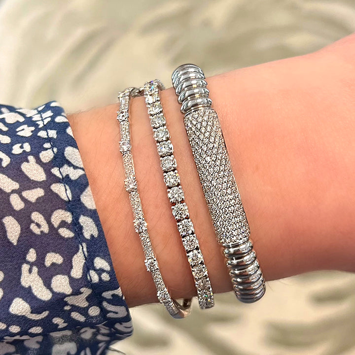 Hulchi Belluni Tresore 18k White Gold Diamond Bracelet - 22344-WW