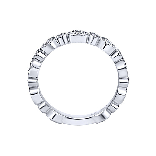 Gabriel & Co. 14k White Gold Diamond Stackable Ladies' Ring - LR4750W45JJ