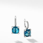 Drop Earrings with Hampton Blue Topaz and Diamonds
