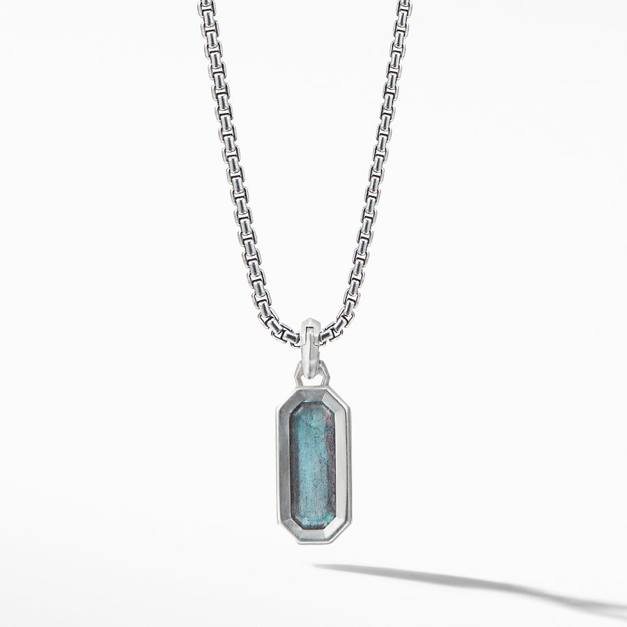 David Yurman Emerald Cut Amulet with Labrodorite - D13322SSALB