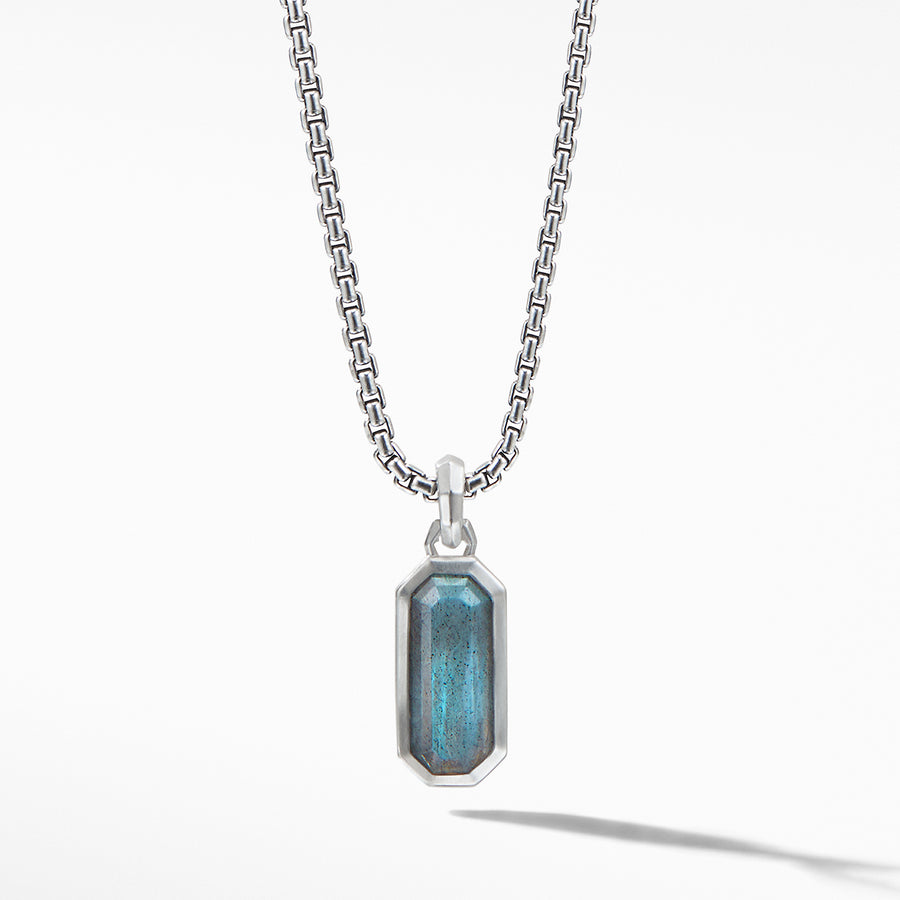 Emerald Cut Amulet with Labrodorite