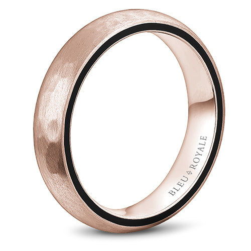 Bleu Royale 14k Rose Gold Men's Wedding Band - RYL-062R5-M10