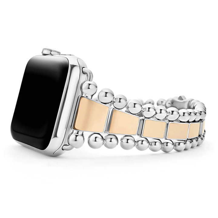 Lagos Smart Caviar Rose Gold & Stainless Steel Watch Bracelet, 42-44mm - 12-90013-8