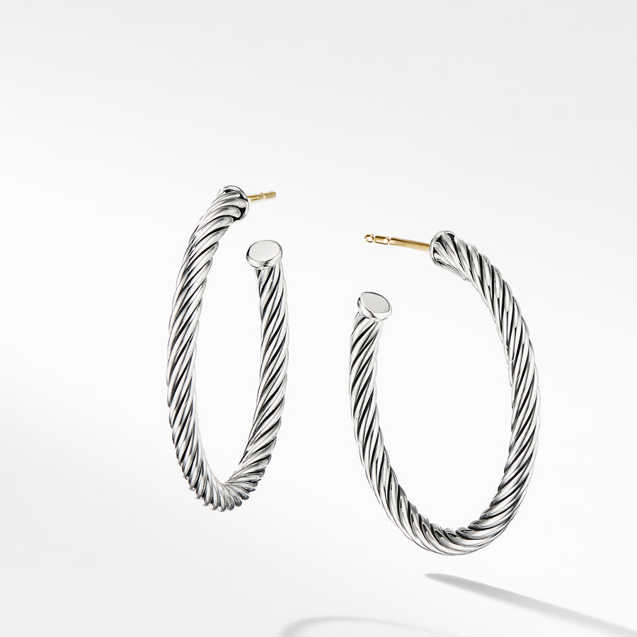 David Yurman Cable Hoop Earrings - E14624SS