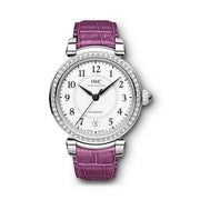 An elegant timepiece will always deliver sophistication and style - and this timepiece from IWC gives you just that. This Ladies watch can surely be an awe-striking piece once you lay eyes upon it. With a Diamond bezel, this treasure represents delicate craftsmanship. The Stainless Steel case that encloses this pieces mechanism is also evidence of the quality that comes from this stylish item. The contrasting Silver dial color adds a pronounced sense of luxury. Also important to note is the Scra