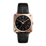 Movement: calibre BR-CAL.302. Automatic mechanical. Functions: hours, minutes, seconds and date. Case: 39 mm in diameter. polished satin-finished 18 ct rose gold. Gold weight: 32.5g. Dial: black. 