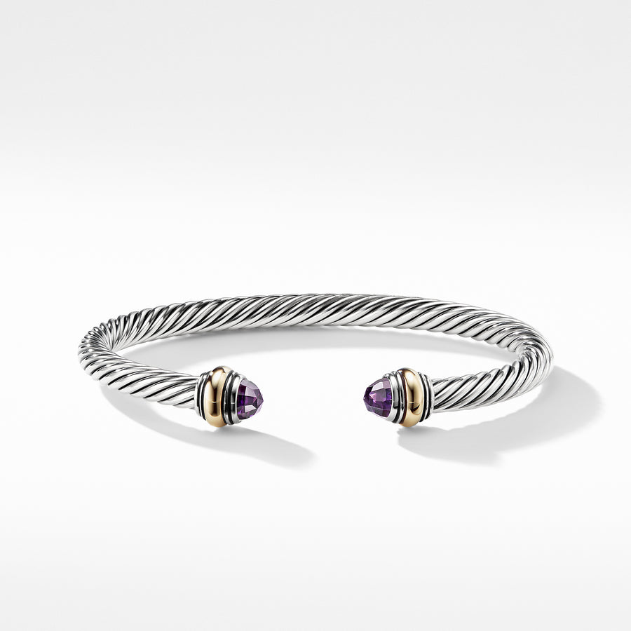 David Yurman Cable Classic Bracelet with Amethyst and Gold - B12381S4AAM