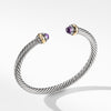 Sterling silver and 14-karat yellow gold ��� Faceted amethyst,  ��� Cable, 5mm wide