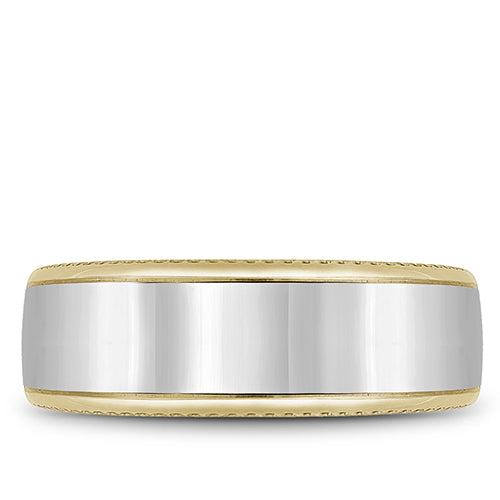 Bleu Royale 14k Two Tone Gold Men's Wedding Band - RYL-054WY75-M10