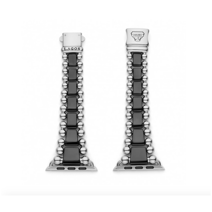 Lagos Smart Caviar Black Ceramic Watch Bracelet, 42/44mm- 12-90010-CB8