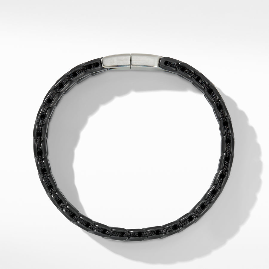 David Yurman Chevron Wide Woven Bracelet in Black Titanium - B25268MTB