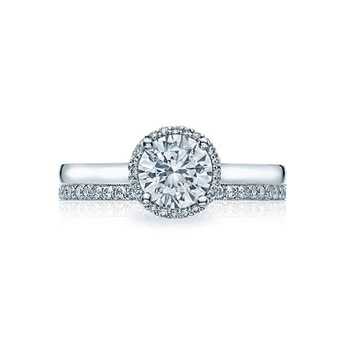 Tacori Platinum Sculpted Crescent Solitaire Engagement Ring - 49rd65