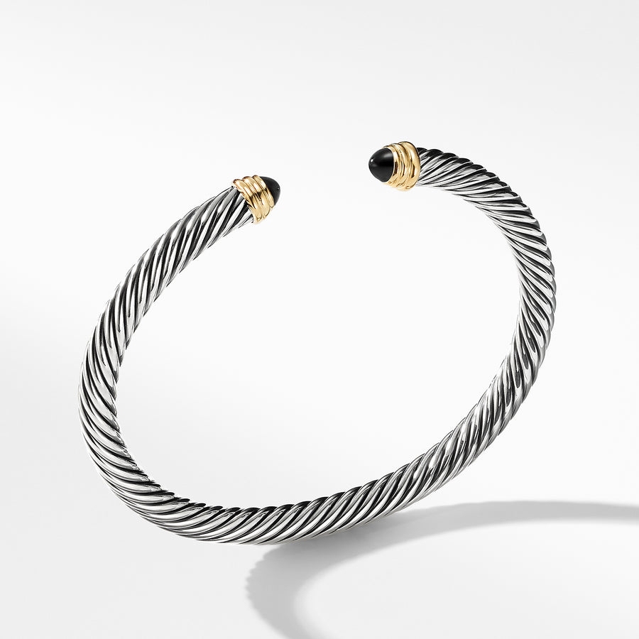 David Yurman Cable Classics Bracelet with Black Onyx and Gold - B03934S4BBO