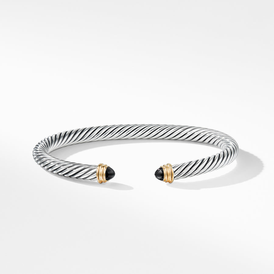 David Yurman Cable Classics Bracelet with Black Onyx and Gold - B03934S4BBO