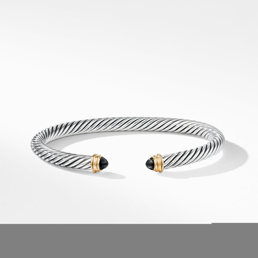 David Yurman Cable Classics Bracelet with Black Onyx and Gold - B03934S4BBO