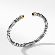 Sterling silver and 14-karat yellow gold ��� Faceted black onyx,  ��� Bracelet, 5mm wide