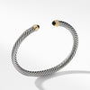 Sterling silver and 14-karat yellow gold ��� Faceted black onyx,  ��� Bracelet, 5mm wide
