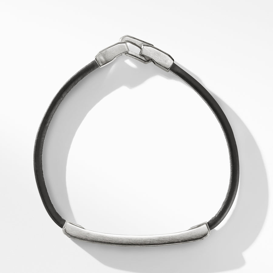 David Yurman Deco Bar Station Bracelet in Black Leather with Black Onyx - B25193MSSBBO-883932958362