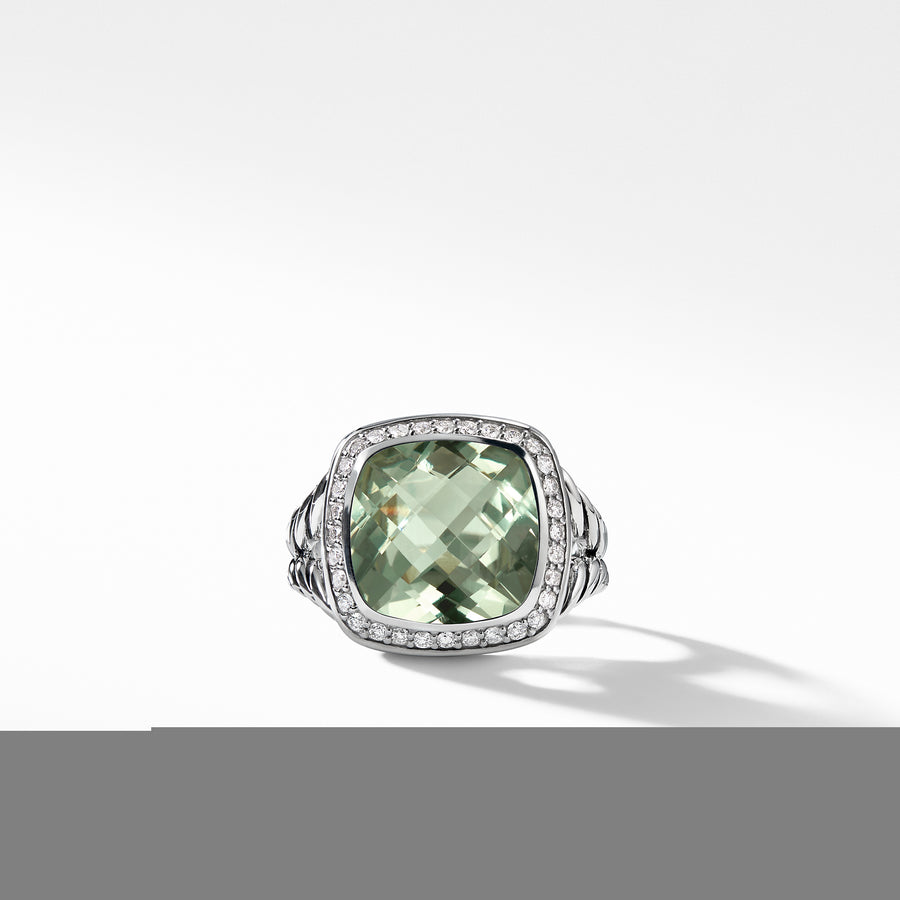 David Yurman Ring with Prasiolite and Diamonds - R12308DSSAPLDI