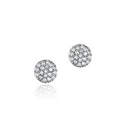Yellow gold diamond micro Infinity stud earrings (0.20 tcw).