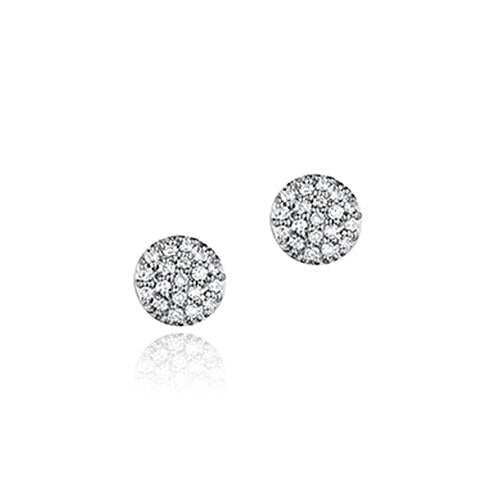 Yellow gold diamond micro Infinity stud earrings (0.20 tcw).