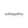 A string of diamonds made to perfectly pair with several Tacori ribbon-twist rings; creating a comfortably flush look for a beautiful and dynamic duo.Total Carats in wedding ring as pictured equal approximately  0.18Metal Shown: Platinum