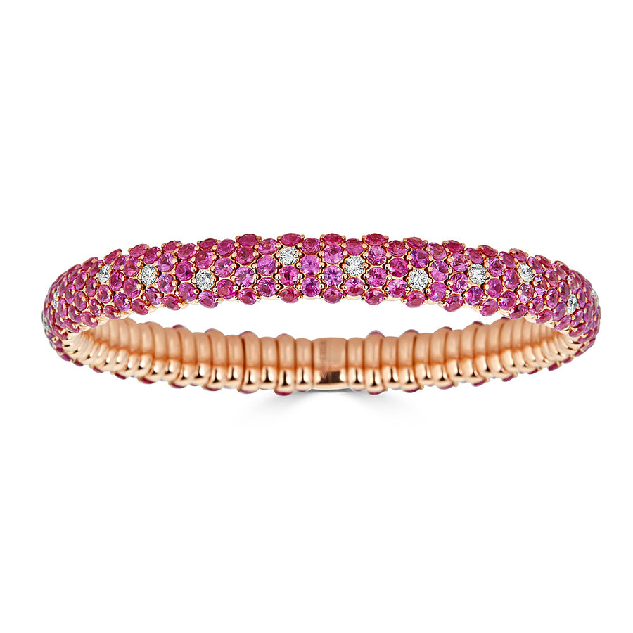 14k Rose Gold Diamond Bangle Bracelet – Amrein Diamonds