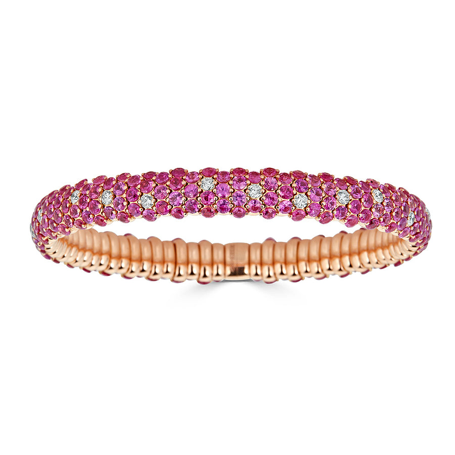 Pink Sapphire Bracelet in Rose Gold