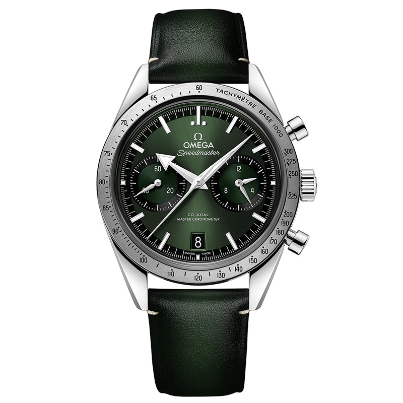 Omega Speedmaster '57 Co-Axial Master Chronometer Chronograph 40.5mm Green on Leather- 332.12.41.51.10.001