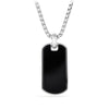 Sterling Silver ��� Black Onyx,  ��� Tag, 35mm ��� Please note: tag only; chain sold separately