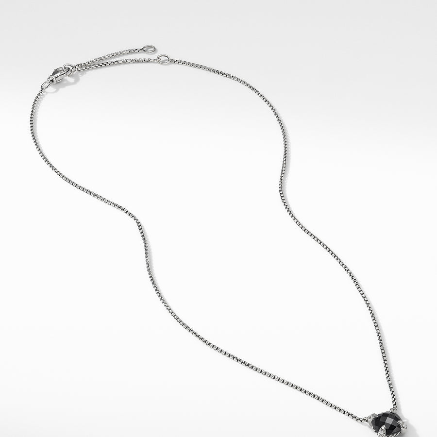 David Yurman Chatelaine Pendant Necklace with Black Onyx and Diamonds- N16329DSSABODI18