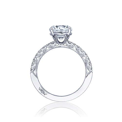 Tacori Platinum Petite Crescent Straight Engagement Ring - HT2559RD8