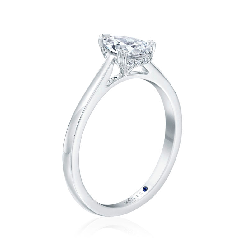 Moyer Collection 18k White Gold Solitaire Engagement Ring - 364383