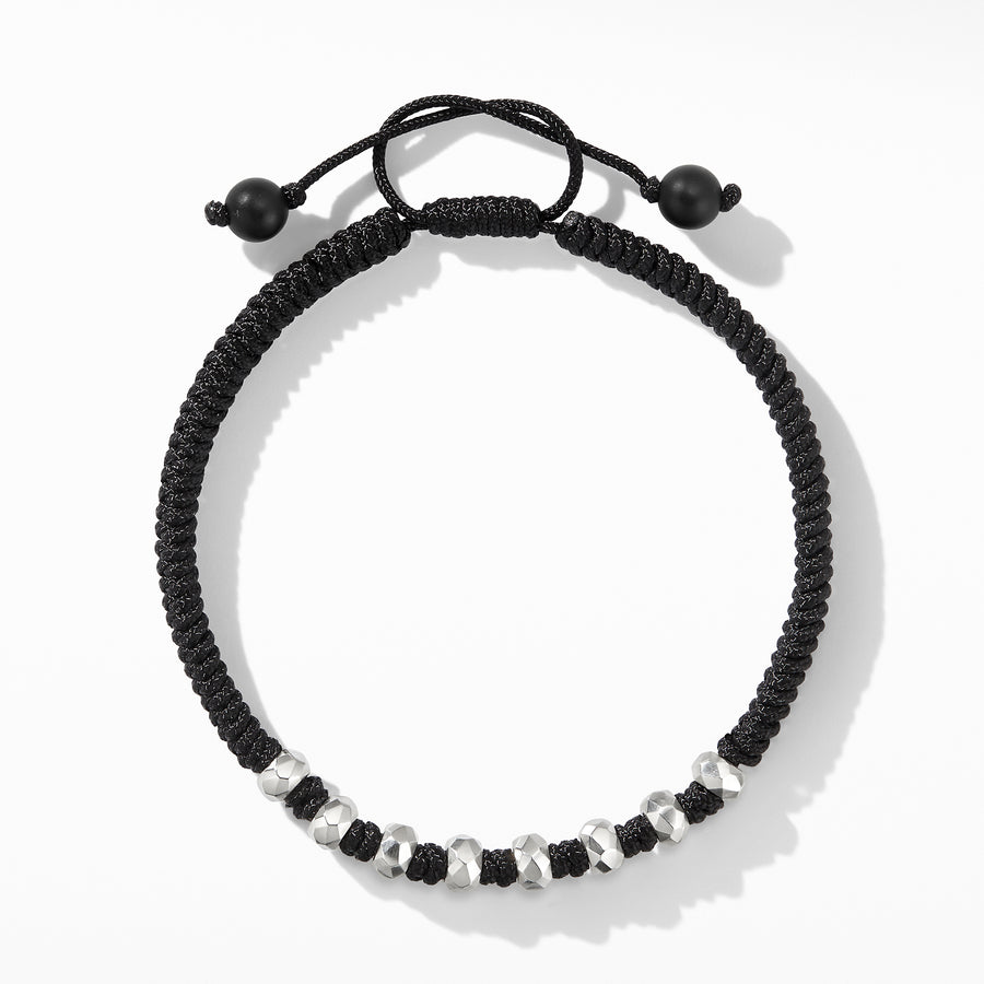 David Yurman DY Fortune Woven Bracelet in Black with Black Onyx - B25103MSSBBOBK-883932971019