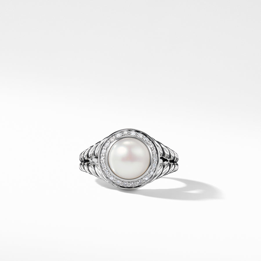David Yurman Pearl Ring with Diamonds - R12788DSSDPEDI