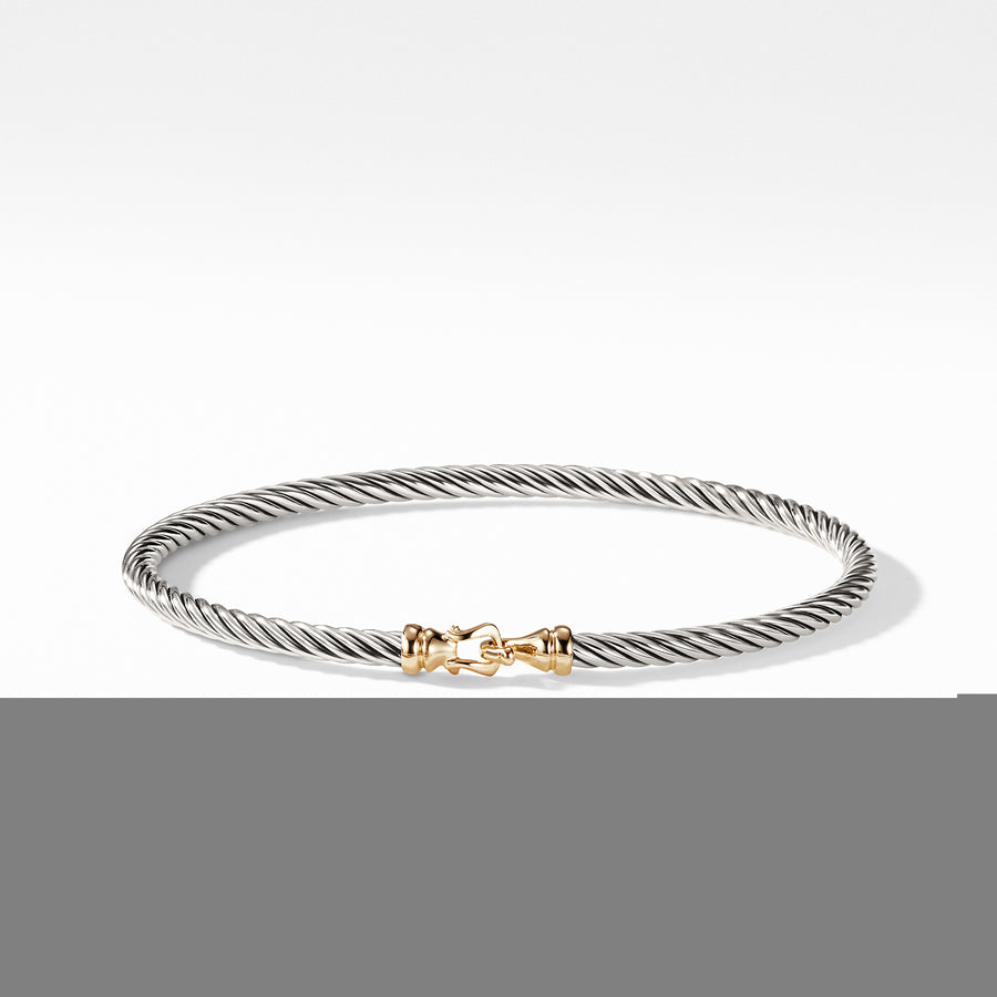 David Yurman Cable Buckle Bracelet with Gold - B09543S8