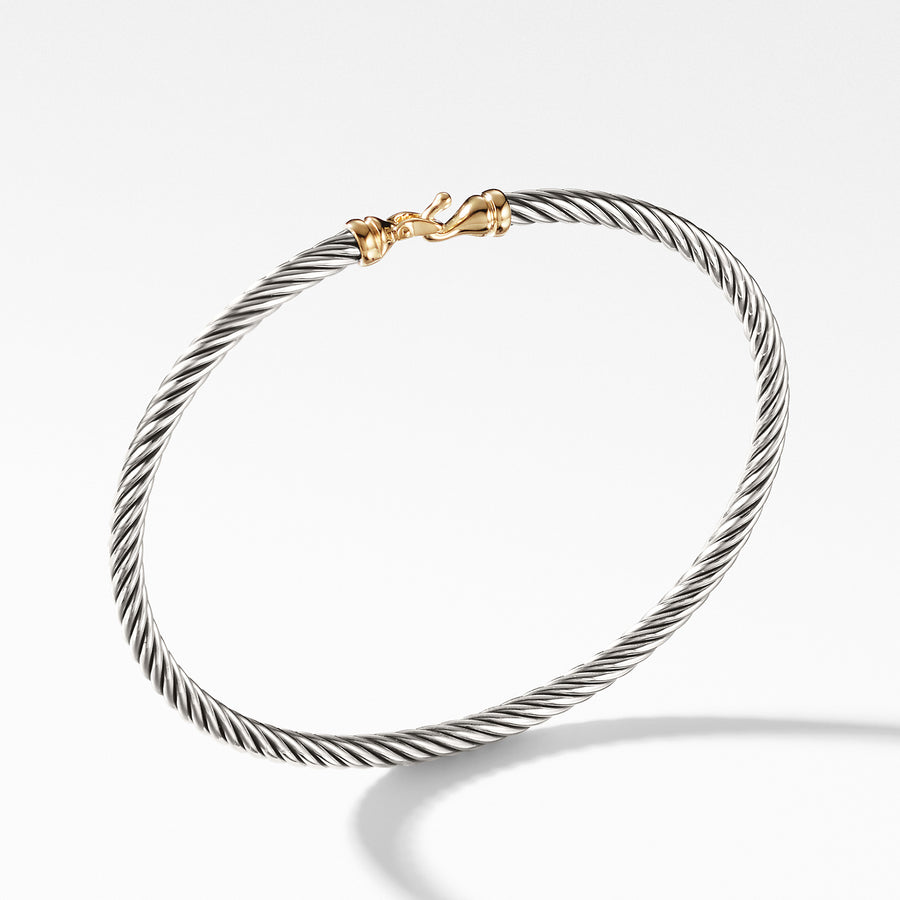 Sterling silver and 18-karat yellow gold  Cable, 3mm wideHook clasp