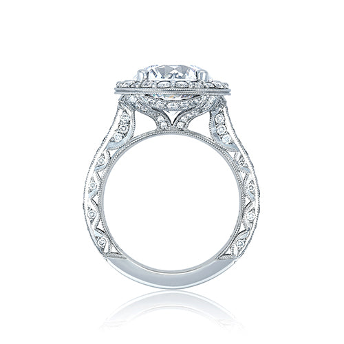 Tacori Platinum RoyalT Halo Engagement Ring - HT2650RD10
