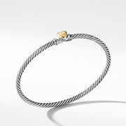 Sterling silver and 18-karat yellow gold  Cable, 3mm wideHook clasp