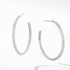 Medium Hoop Earrings with Pav? Diamonds